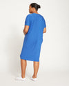 Teresa Liquid Jersey V—Neck Dress - Royal Blue Image Thumbnmail #5