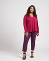 Swoop High-Low Jersey Tunic - Berry Image Thumbnmail #3