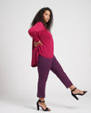 Swoop High-Low Jersey Tunic - Berry Image Thumbnmail #4