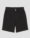 Casual Cuffed Twill Shorts - Black Image Thumbnmail #2
