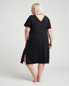 Aubrey V Neck Sleep Dress - Black Image Thumbnmail #6