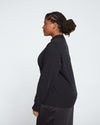 Zoe Half Zip Funnel Neck Pullover - Black Image Thumbnmail #3