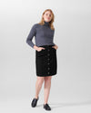 Ang Denim Button Down Skirt - Black Image Thumbnmail #3