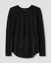 Dalia Mixed Media Sweater - Black Image Thumbnmail #2
