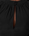 Patricia Long Sleeve Gathered Neck Blouse - Black Image Thumbnmail #4