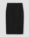 Lynn Luxe Twill Pencil Skirt - Black Image Thumbnmail #2