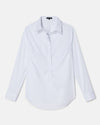 Elbe Popover Stretch Poplin Shirt Petite Fit - White Image Thumbnmail #4