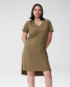 Tesino Washed Jersey Dress - Olive Image Thumbnmail #2