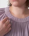 Alex Short Sleeve Shirred Top - Orchid Image Thumbnmail #2