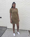 Tesino Washed Jersey Dress - Olive Image Thumbnmail #7