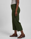 Faye Stretch Cotton Twill Boyfriend Crop Pants - Emerald Image Thumbnmail #3
