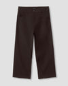 Faye Stretch Cotton Twill Boyfriend Crop Pants - Mole Image Thumbnmail #2